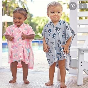 Pottery Barn Kids shark baby swim poncho